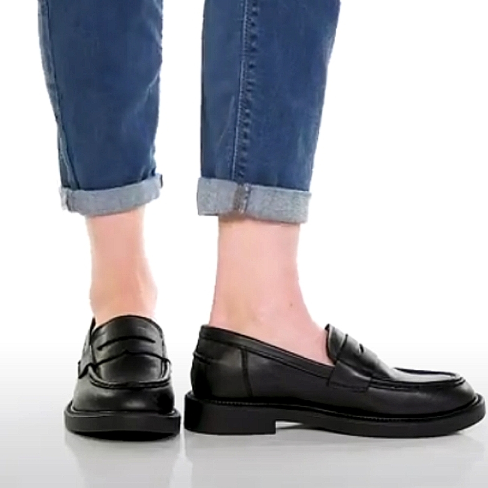 New w/Tags Blondo Halo Genuine Leather Waterproof Lug Sole Penny Loafers 8 & 9.5 - Picture 4 of 9